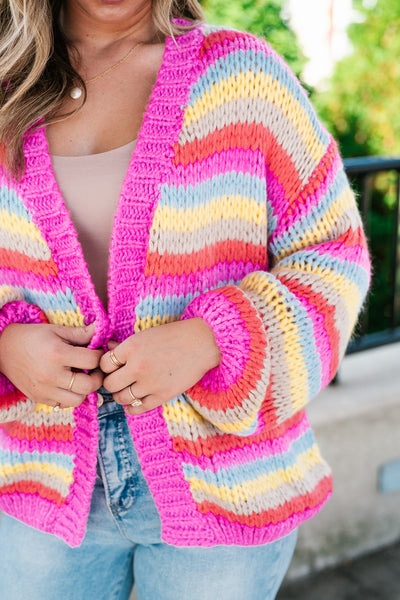 Bright Horizons Open Knit Cardigan