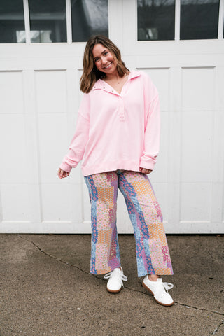 Morning Stroll Quarter-Button Pullover