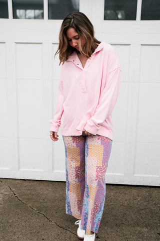 Morning Stroll Quarter-Button Pullover