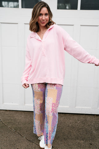 Morning Stroll Quarter-Button Pullover