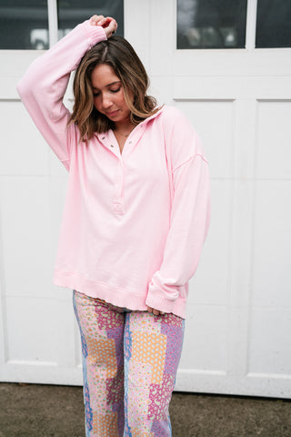 Morning Stroll Quarter-Button Pullover