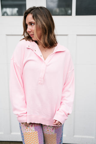 Morning Stroll Quarter-Button Pullover