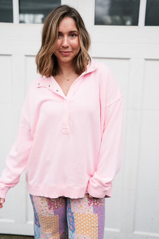 Morning Stroll Quarter-Button Pullover