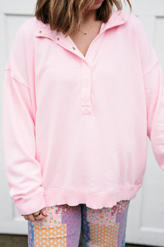 Morning Stroll Quarter-Button Pullover