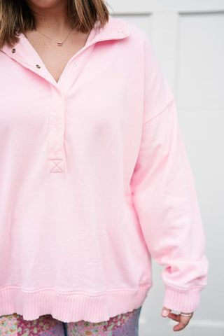 Morning Stroll Quarter-Button Pullover