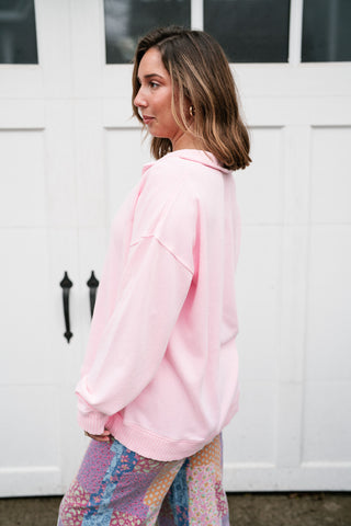 Morning Stroll Quarter-Button Pullover