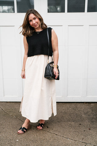 Sandstone Layered Dress - Black