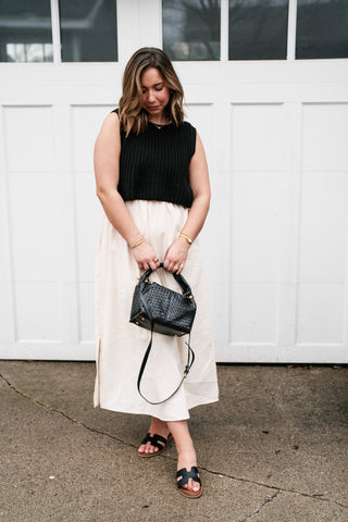 Sandstone Layered Dress - Black