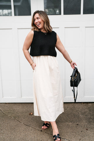 Sandstone Layered Dress - Black