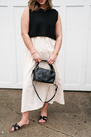 Sandstone Layered Dress - Black