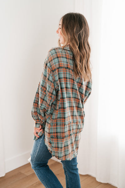 Alyssa Plaid Flannel - Vintage Teal