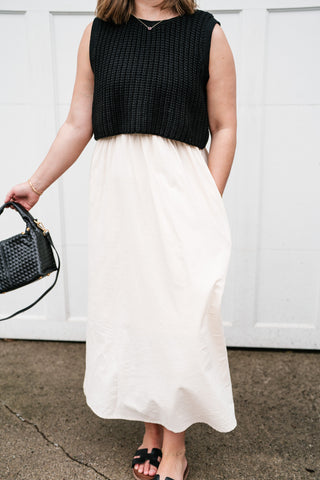 Sandstone Layered Dress - Black