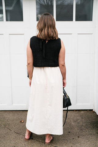 Sandstone Layered Dress - Black