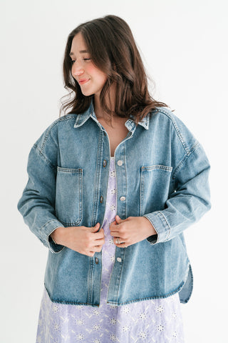 Worn Well Light Wash Denim Jacket Light Wash / Small Worn Well Light Wash Denim Jacket Light Wash / Small