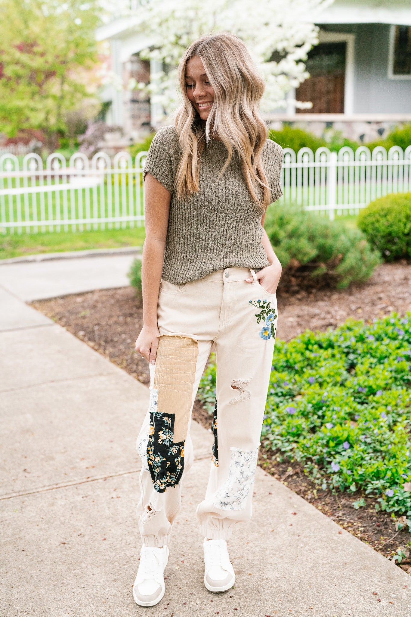 Rooted Short Sleeve Sweater Top