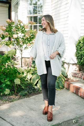 Lasting Favorite Knit Cardigan - Heather Grey