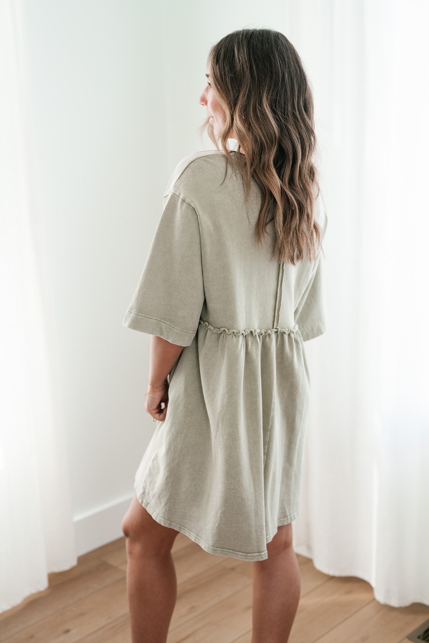 Wild & Free Mineral Wash Babydoll Dress