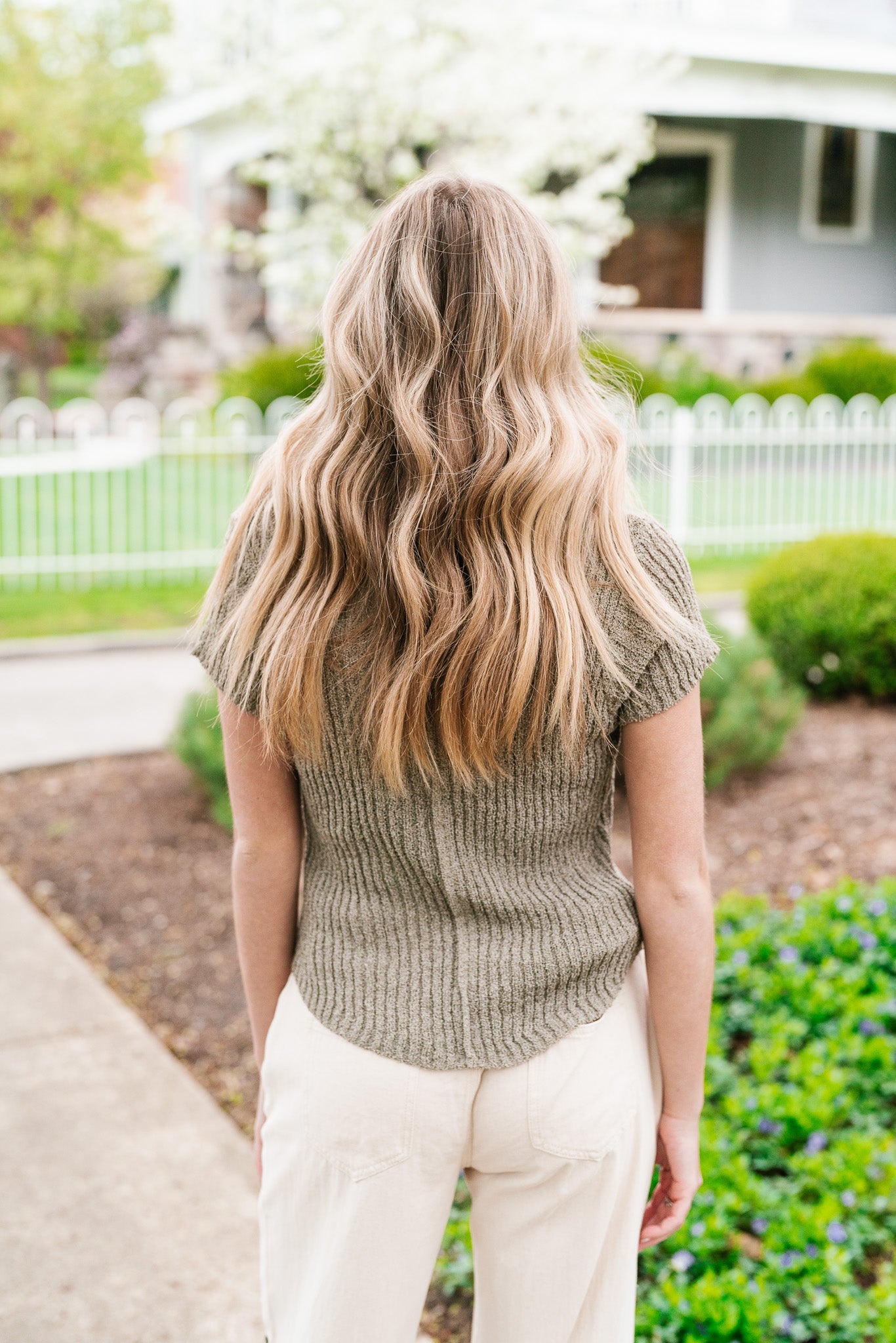Rooted Short Sleeve Sweater Top