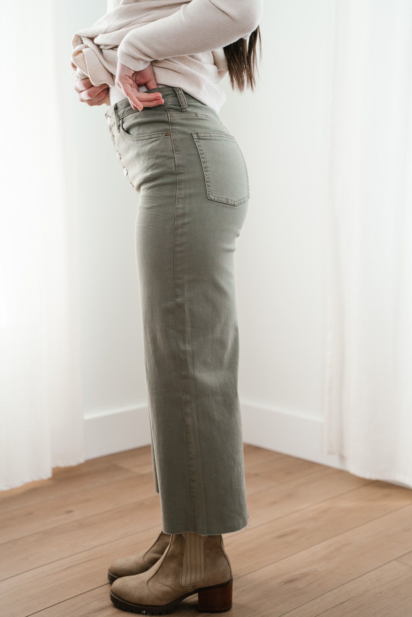 Willow Olive High Rise Stretch Pants