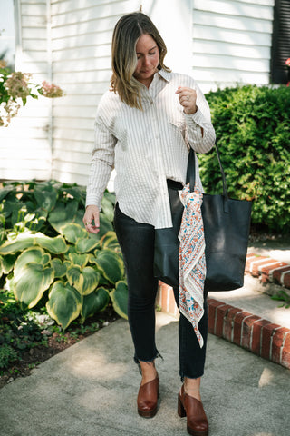 Avery Stripe Collared Button Up