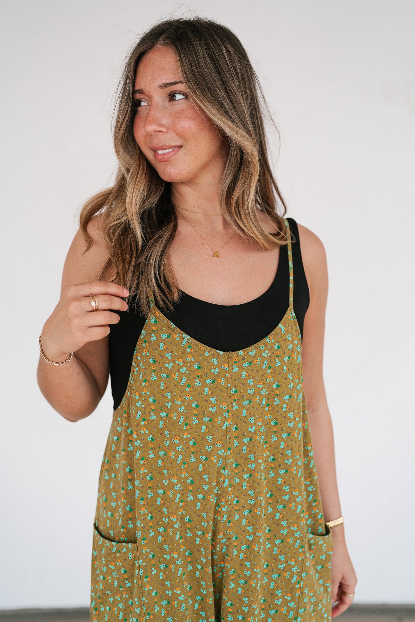 Dreamscape Floral Jumpsuit - Kiwi
