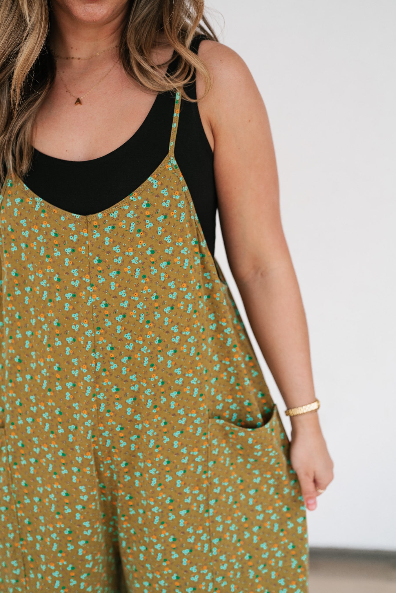Dreamscape Floral Jumpsuit - Kiwi