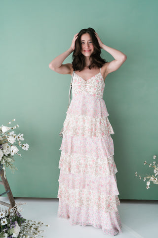 Petal Kiss Spring Tiered Maxi Dress