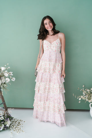 Petal Kiss Spring Tiered Maxi Dress