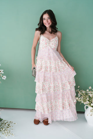 Petal Kiss Spring Tiered Maxi Dress