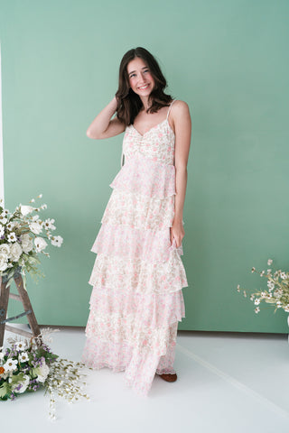 Petal Kiss Spring Tiered Maxi Dress
