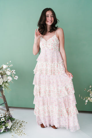 Petal Kiss Spring Tiered Maxi Dress