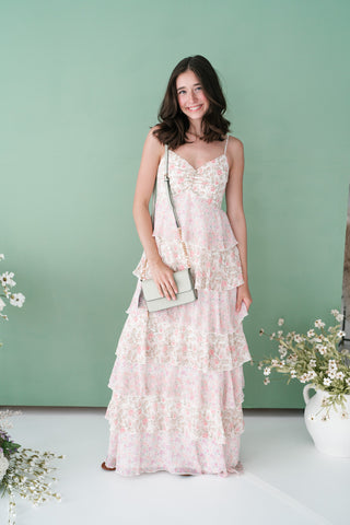 Petal Kiss Spring Tiered Maxi Dress