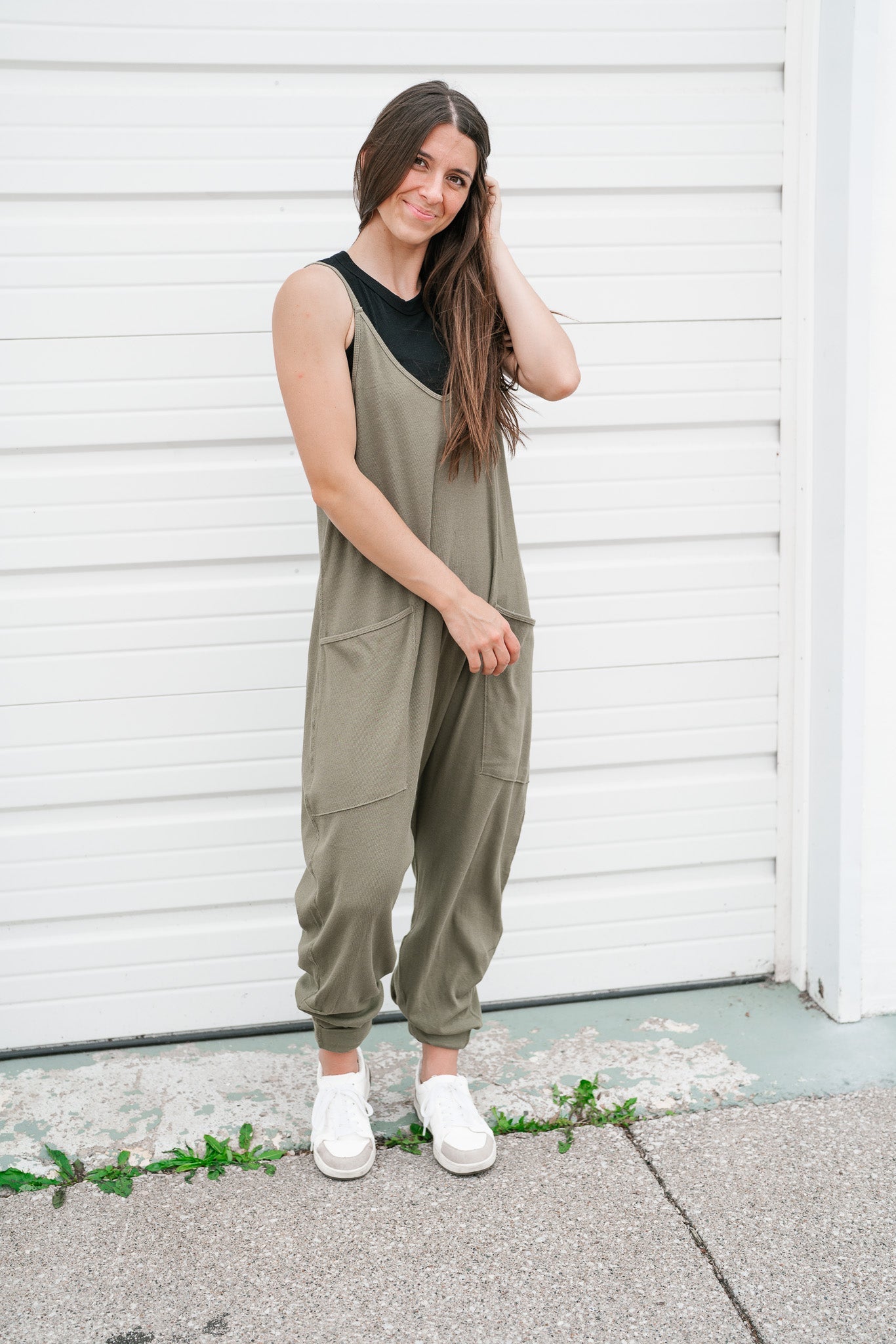 Flying Free Jumpsuit - Olive