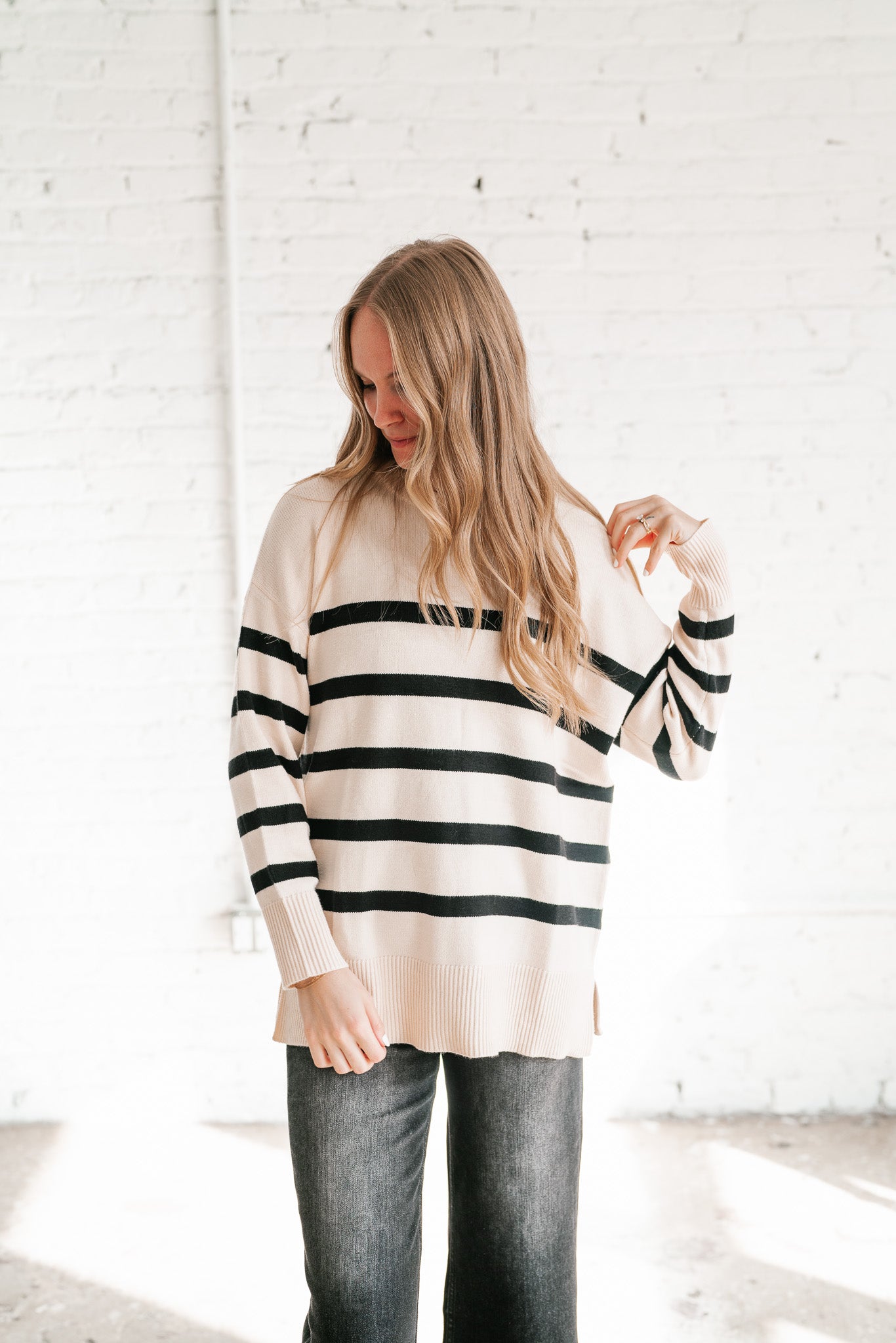 All About The Knits Striped Sweater