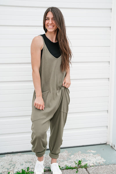 Flying Free Jumpsuit - Olive