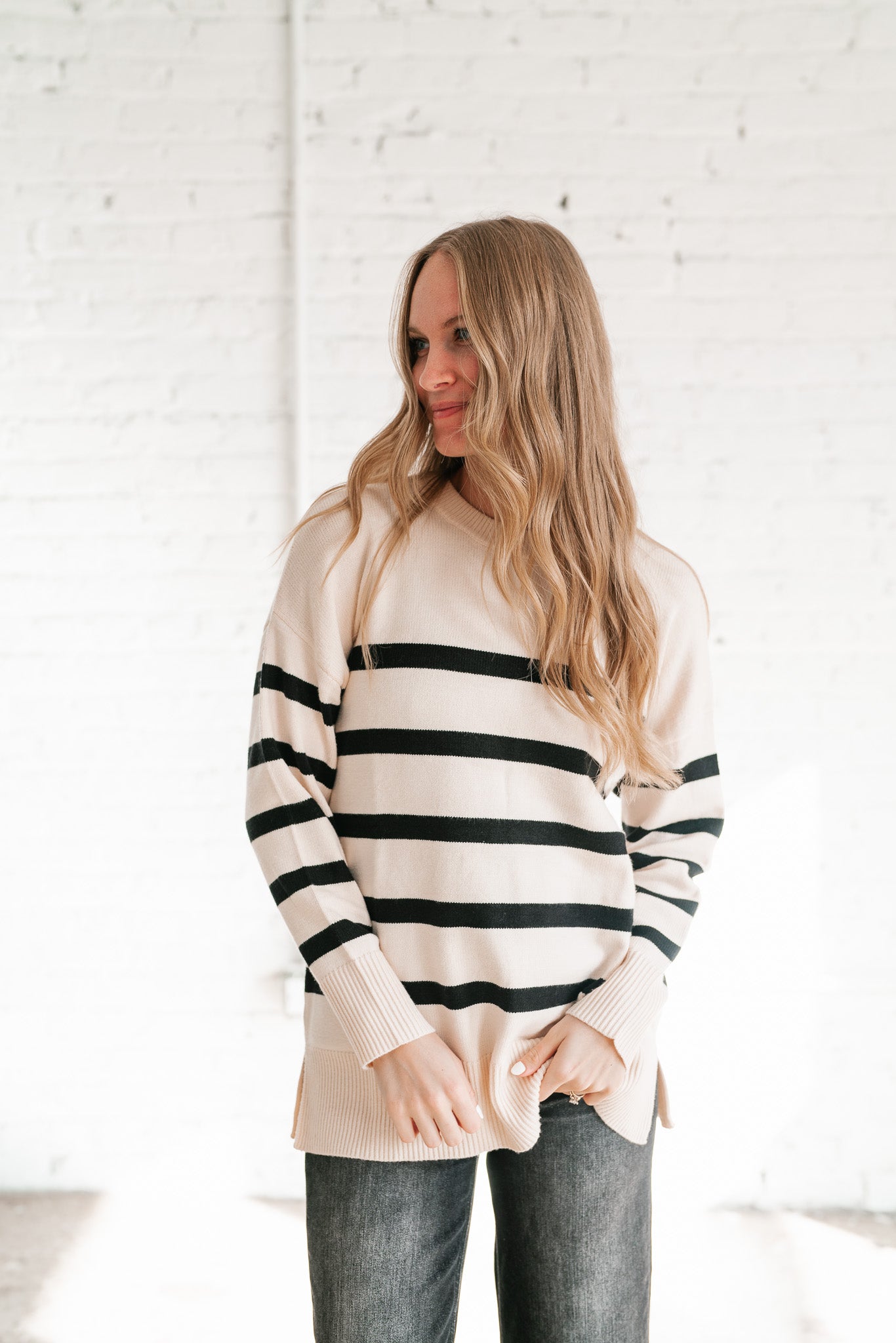 All About The Knits Striped Sweater