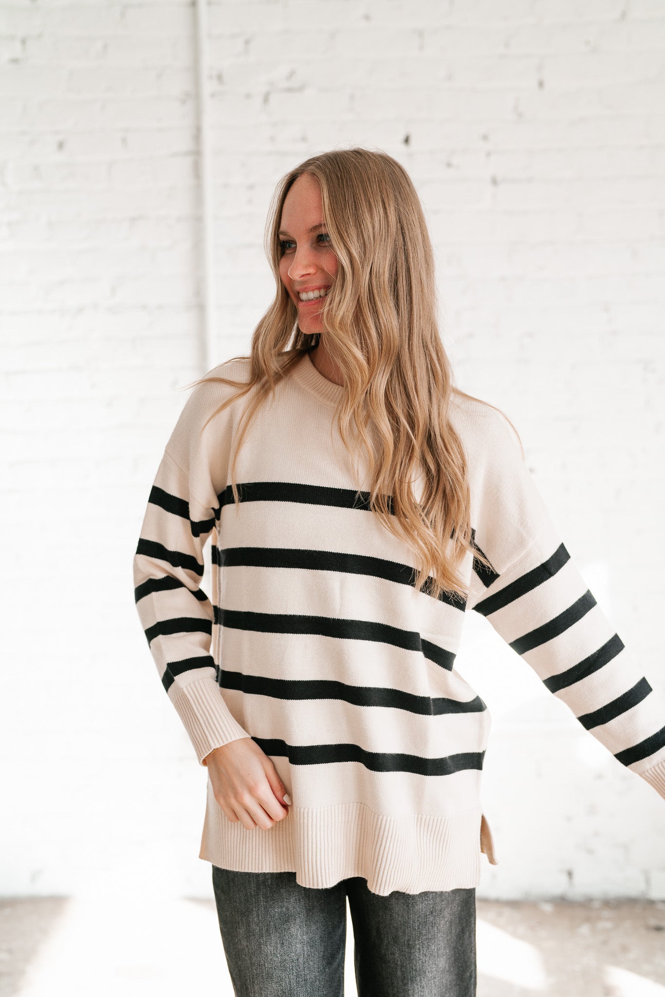 All About The Knits Striped Sweater