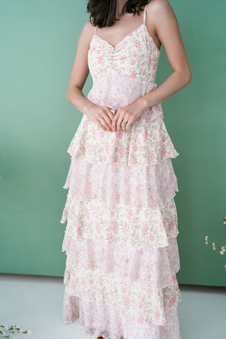 Petal Kiss Spring Tiered Maxi Dress
