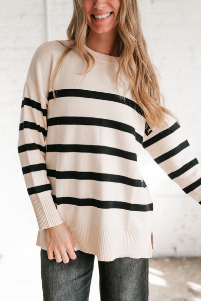 All About The Knits Striped Sweater