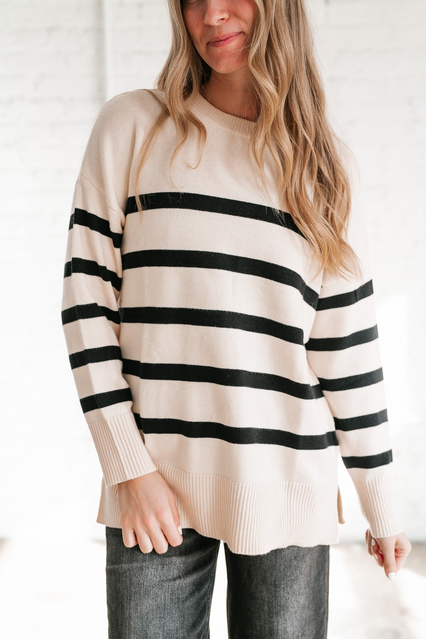 All About The Knits Striped Sweater