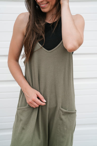 Flying Free Jumpsuit - Olive