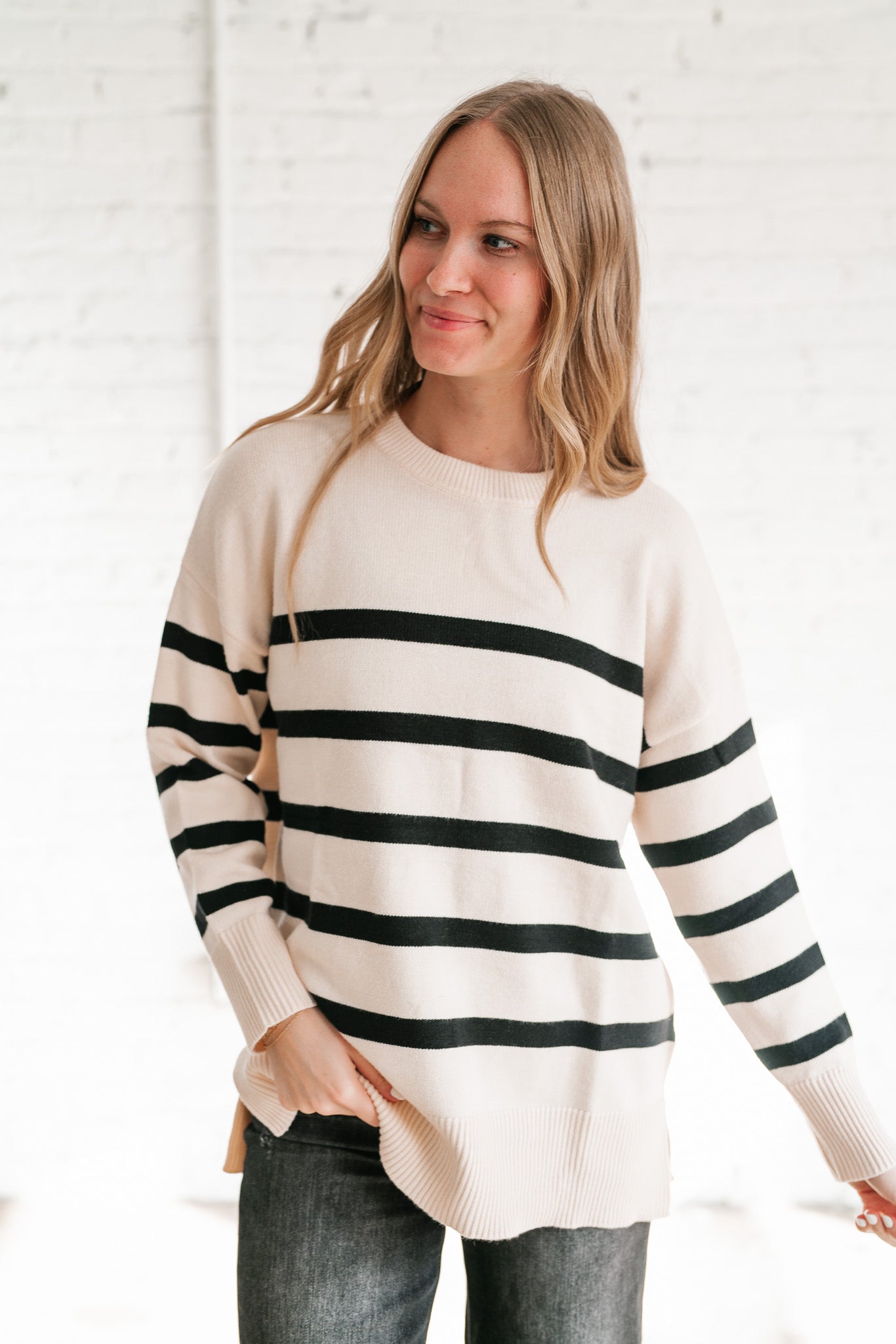 All About The Knits Striped Sweater