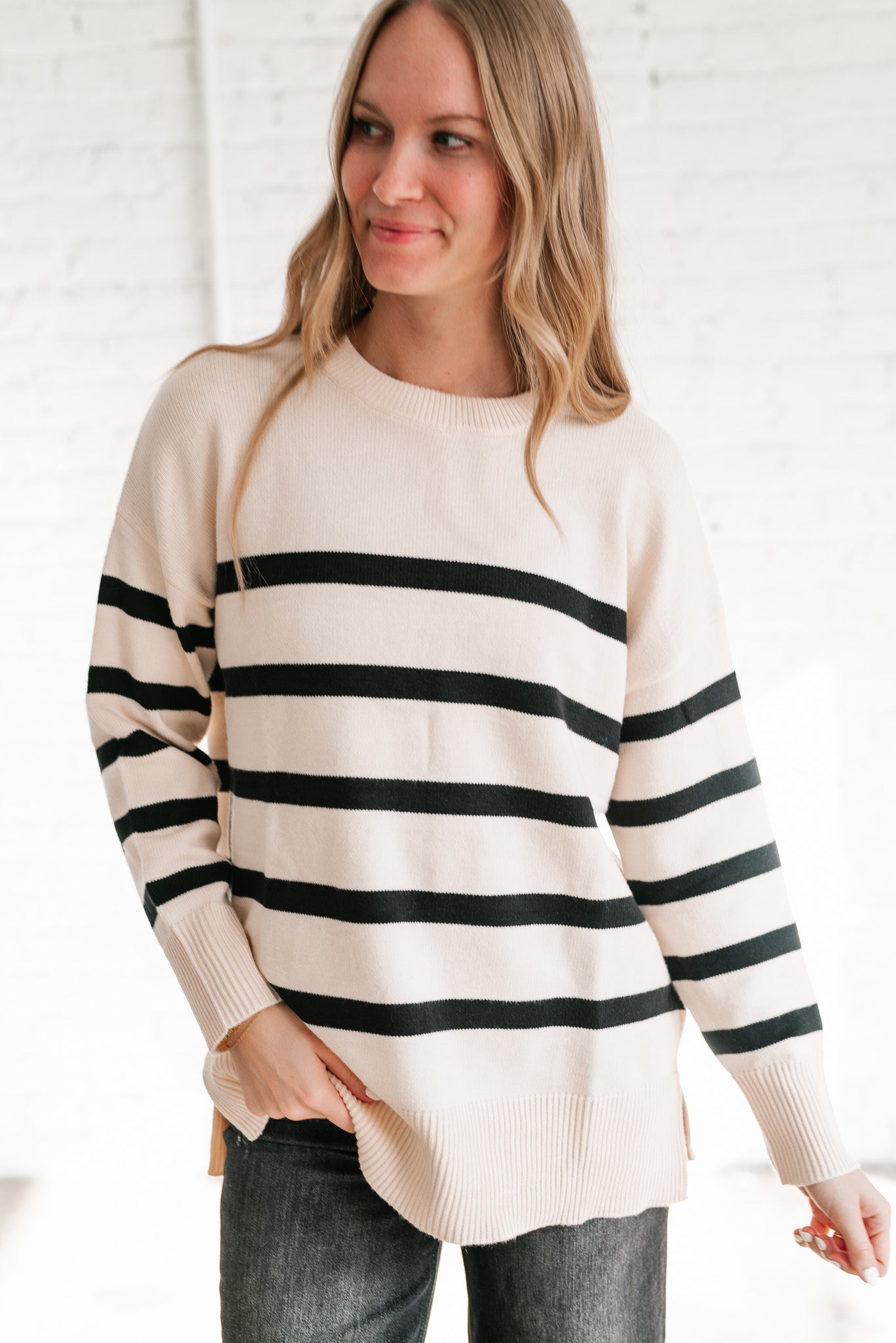 All About The Knits Striped Sweater