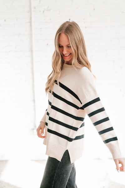 All About The Knits Striped Sweater