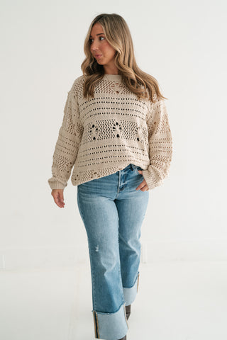 Sunday Stroll Textured Sweater Top