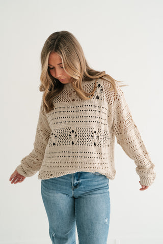 Sunday Stroll Textured Sweater Top