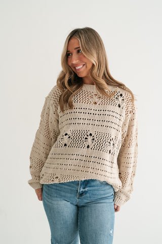 Sunday Stroll Textured Sweater Top