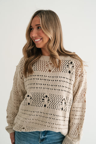 Sunday Stroll Textured Sweater Top