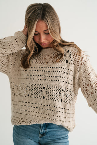 Sunday Stroll Textured Sweater Top