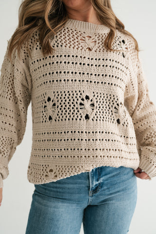 Sunday Stroll Textured Sweater Top